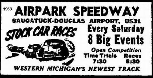 Air Park Speedway - 1953 Ad From Jerry